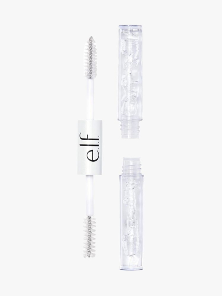 e.l.f. Clear Brow & Lash Mascara in branded components on a light gray background