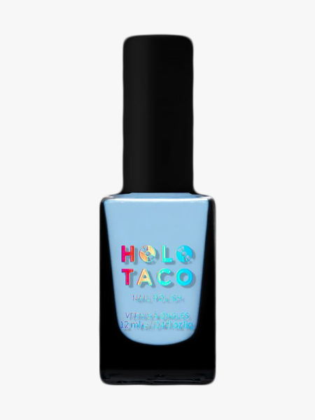 Holo Taco Too Good To Be Blue in branded component on a light gray background