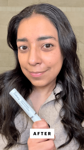 Foresto after applying the The Ordinary Lash Curl Finisher